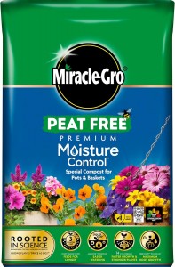 MIRACLE GRO MOISTURE CONTROL COMPOST PEAT FREE 40ltr